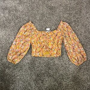 Floral Yellow Women's Top